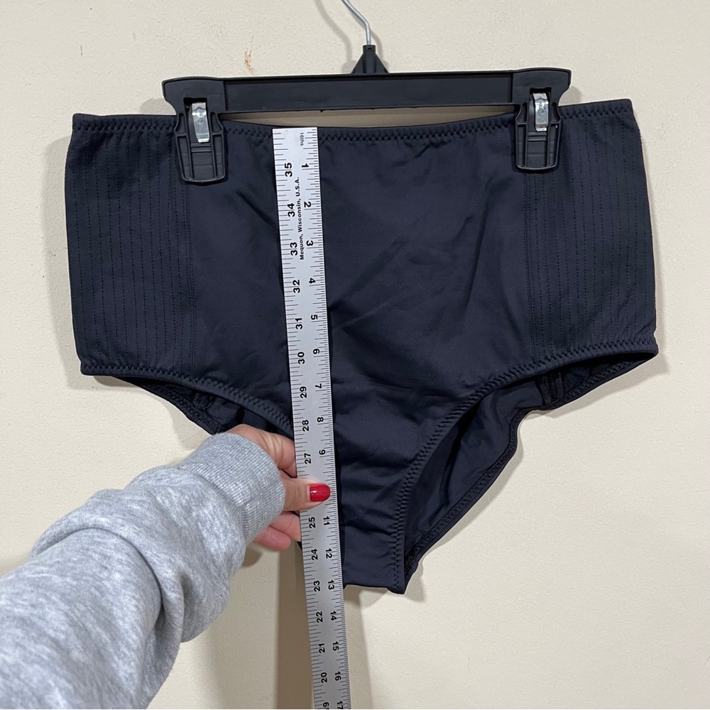 NWT Malia Mills BAMBI - SIGNATURE BLACK bikini bottoms high rise size 14 - Picture 5 of 10
